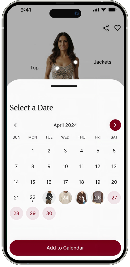 Atelia app — Calendar Scheduling