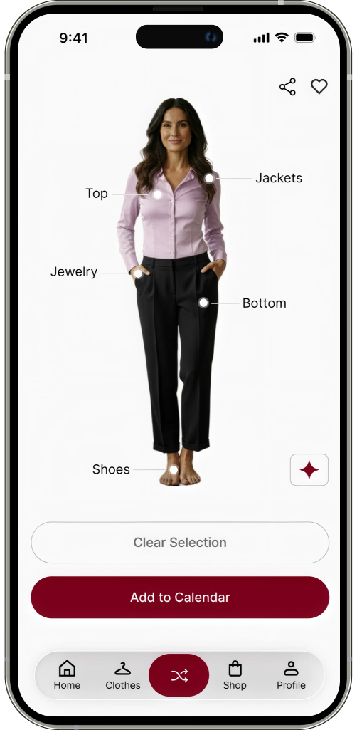 Atelia app — AI Outfit Mixing