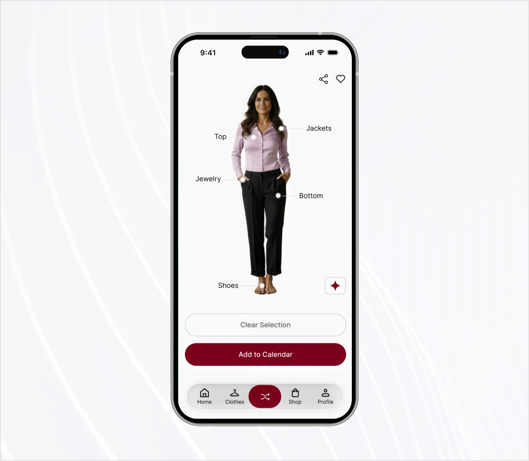 Atelia app — AI Outfit Mixing